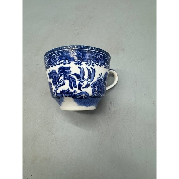 Washington Old Willow Tea Cup Set 3 Blue & White China Porcelain Made England - Picture 7 of 13
